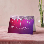 purple and pink glitter drip Sympathy Card カード