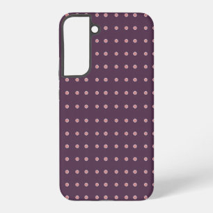 Purple and Pink Polka Dot Pattern Samsung Galaxy S22+ケース