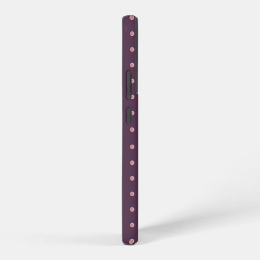 Purple and Pink Polka Dot Pattern Samsung Galaxyケース (右側面)