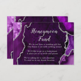 Purple and Silver Agate Honeymoon Fund エンクロージャーカード