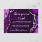 Purple and Silver Agate Honeymoon Fund エンクロージャーカード (正面)