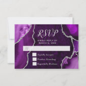 Purple and Silver Agate Marble RSVP (正面)