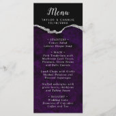 Purple and Silver Agate Marble Wedding メニュー (正面)