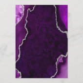 Purple and Silver Agate Wedding Menu メニュー (裏面)