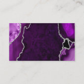 Purple and Silver Agate Wedding Registry エンクロージャーカード (裏面)