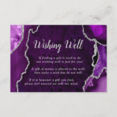 Purple and Silver Agate Wedding Wishing Well エンクロージャーカード (正面)