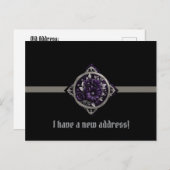 Purple and Silver Flowers in Gothic Frame COA ポストカード (正面/裏面)