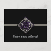 Purple and Silver Flowers in Gothic Frame COA ポストカード (正面)