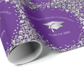Purple and Silver Graduation ラッピングペーパー (ロールコーナー)