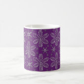 Purple and Silver Snowflakes Christmas Mug コーヒーマグカップ (中央)