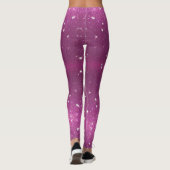 Purple and Silver Star Leggings レギンス (裏面)