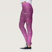 Purple and Silver Star Leggings レギンス (左)