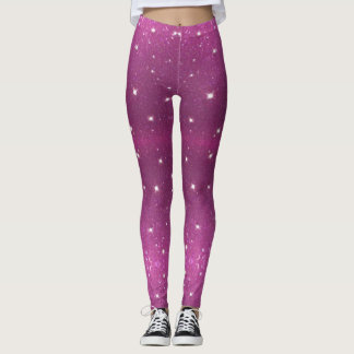 Purple and Silver Star Leggings レギンス