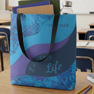 Purple And Teal Brushstroke Occupation トートバッグ