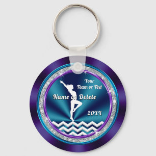 Purple and Teal Gymnastic Gift Ideas for Girls キーホルダー