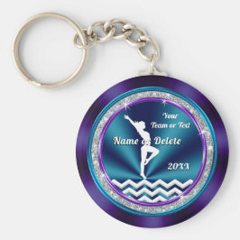 Purple and Teal Gymnastic Gift Ideas for Girls キーホルダー