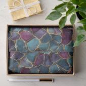 Purple and Teal Sea Glass Pattern Decoupage 薄葉紙 (ギフト)