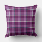 Purple and Trendy Pink Plaid クッション (裏面)