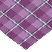 Purple and Trendy Pink Plaid ショートテーブルランナー (コーナー)