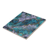 Purple and Turquoise Marble Ceramic Tile タイル (側面)