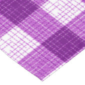 Purple and White Bold Checkered Plaid Design  テーブルクロス (アングル)