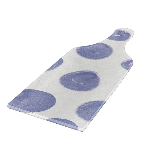 Purple And White Dots Circle Pattern カッティングボード (角)
