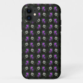 Purple and White Floral iPhone 11 ケース