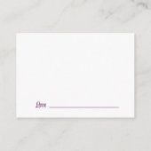 Purple and White Graduate Words of Wisdom Advice エンクロージャーカード (裏面)