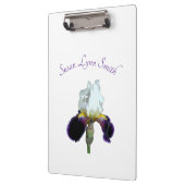Purple and White Iris Clipboard クリップボード (左)