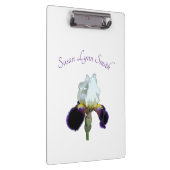 Purple and White Iris Clipboard クリップボード (右)