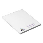 Purple and white Iris Desk Notepad ノートパッド (アングル)