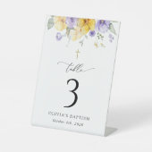 Purple and Yellow Flowers, Baptism Table Numbers 台座サイン (正面)
