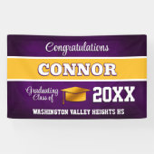 Purple and Yellow Graduation Party 横断幕 (横)