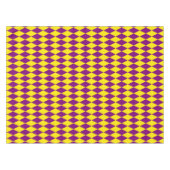 Purple and Yellow Harlequin Checkered Design  テーブルクロス (正面(横))