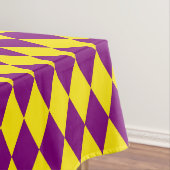 Purple and Yellow Harlequin Checkered Design  テーブルクロス (インサイチュ)