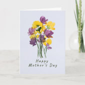 Purple and Yellow Mother’s Day Bouquet   カード (正面)