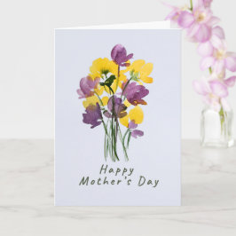 Purple and Yellow Mother’s Day Bouquet   カード
