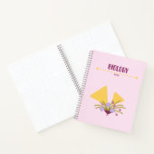 Purple and yellow Notebook with geometric flowers  ノートブック (内部)