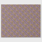 Purple and Yellow Wildflower Gift Wrap ラッピングペーパー (フラット)