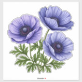 Purple Anemone Bouquet シール (シート)