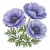 Purple Anemone Bouquet シール (正面)