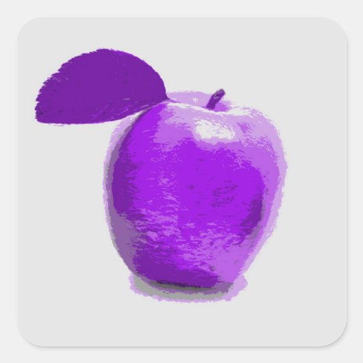 Purple Apple Fruit 絵画's Art – シール (正面)