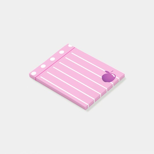 Purple Apple Pinkノート ポストイット (アングル)