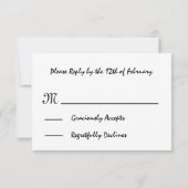 PURPLE AQUA BLUE Dahlia RSVPの応答結婚一覧 出欠カード (裏面)