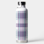 PURPLE & AQUA EASTER PLAID PATTERN ウォーターボトル (右面)