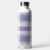 PURPLE & AQUA EASTER PLAID PATTERN ウォーターボトル (左面)