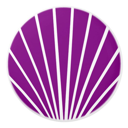 Purple Art Deco Design セラミックノブ (正面)