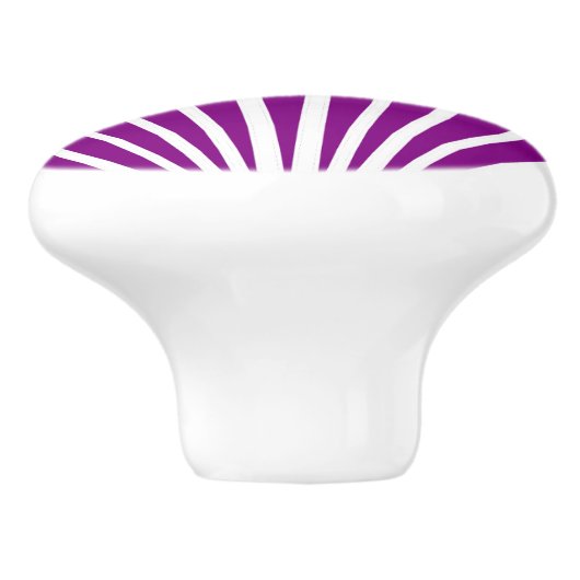 Purple Art Deco Design セラミックノブ (側面)
