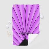 Purple Art Deco Design Personalised ゴルフタオル (インサイチュ)