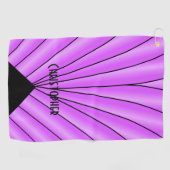 Purple Art Deco Design Personalised ゴルフタオル (横)